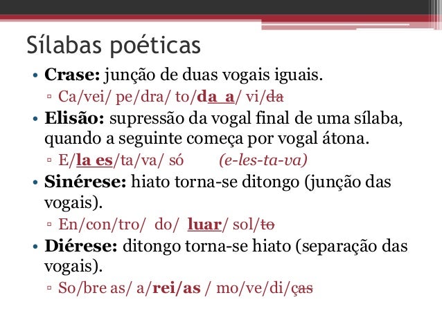 Resultado de imagem para separaÃ§Ã£o silÃ¡bica poÃ©tica