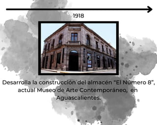 1919
Lleva a cabo un plano-proyecto

para las torres del templo de

Guadalupe en Aguascalientes.
 