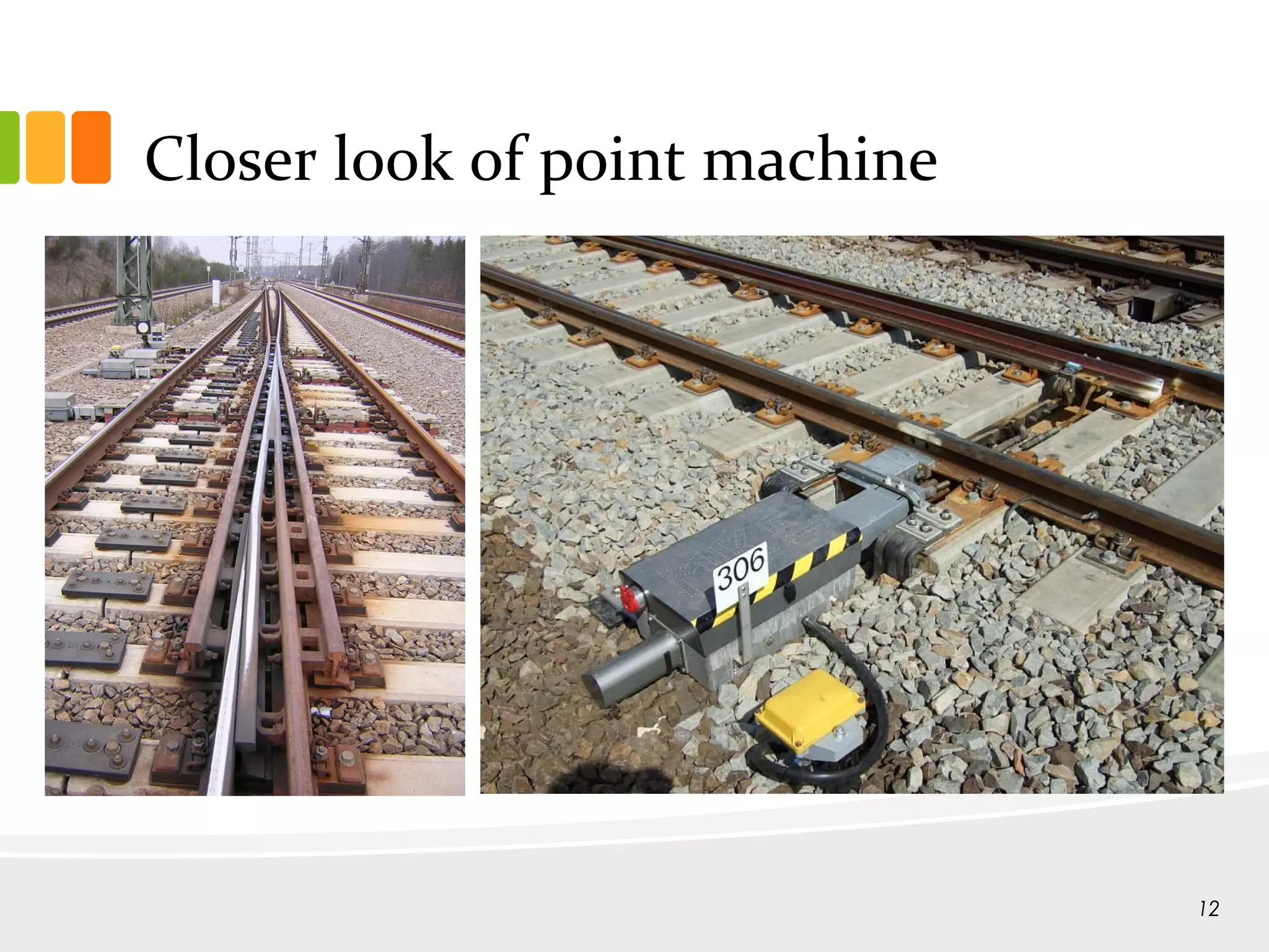 Closer look of point machine
12
 