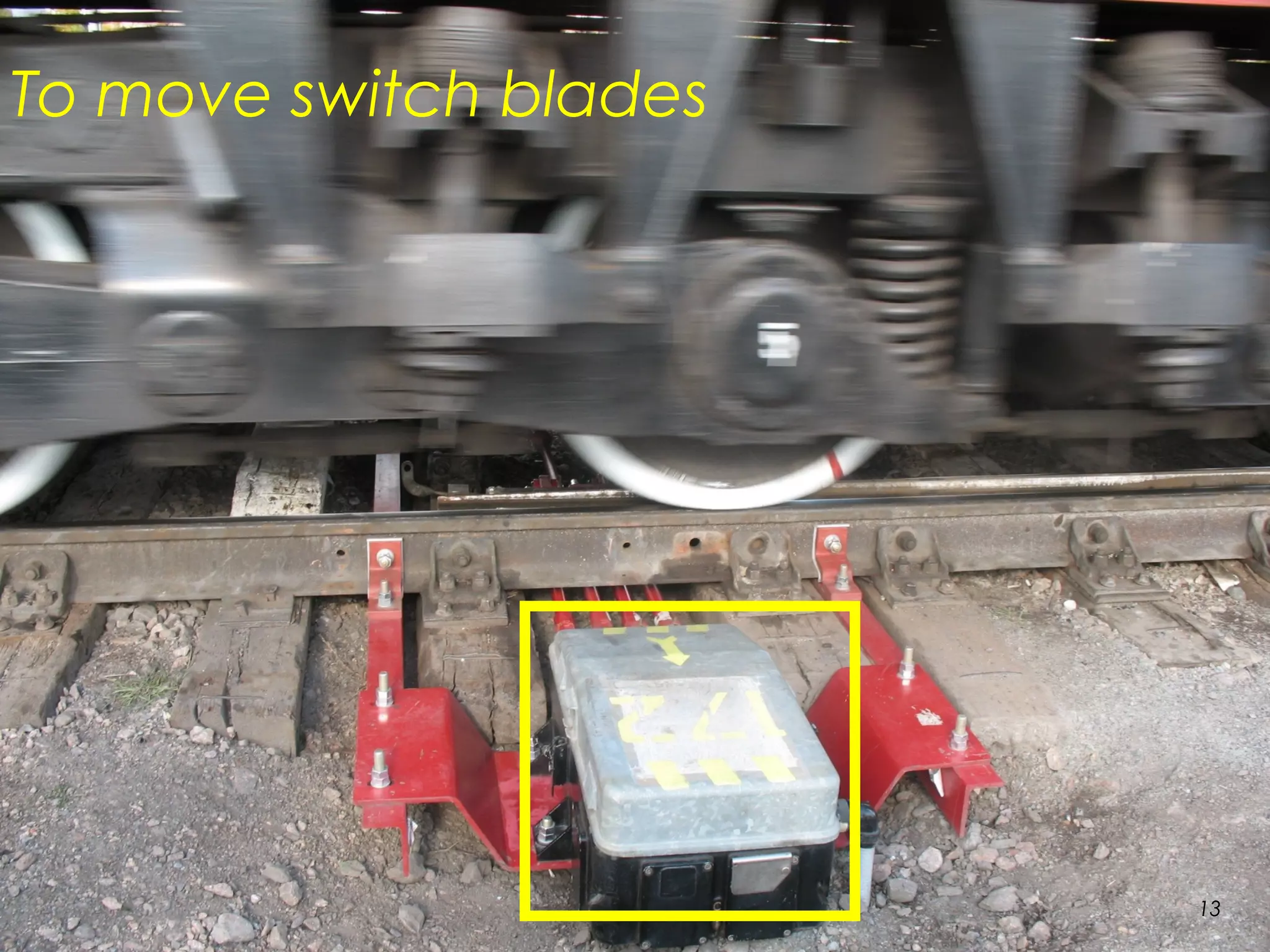 To move switch blades
13
 