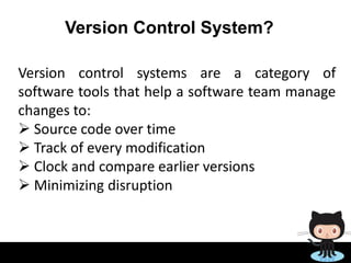 Version control system | PPTX | Operating Systems | Computer Software ...
