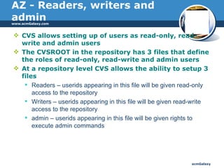 Version Control With CVS | PPT