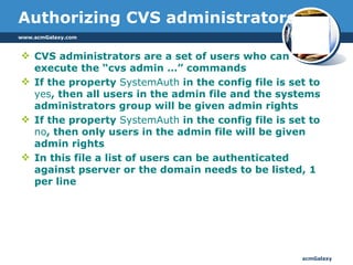 Version Control With CVS | PPT
