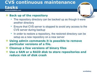 Version Control With CVS | PPT