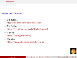 Version Control With GitHub & RStudio | PDF