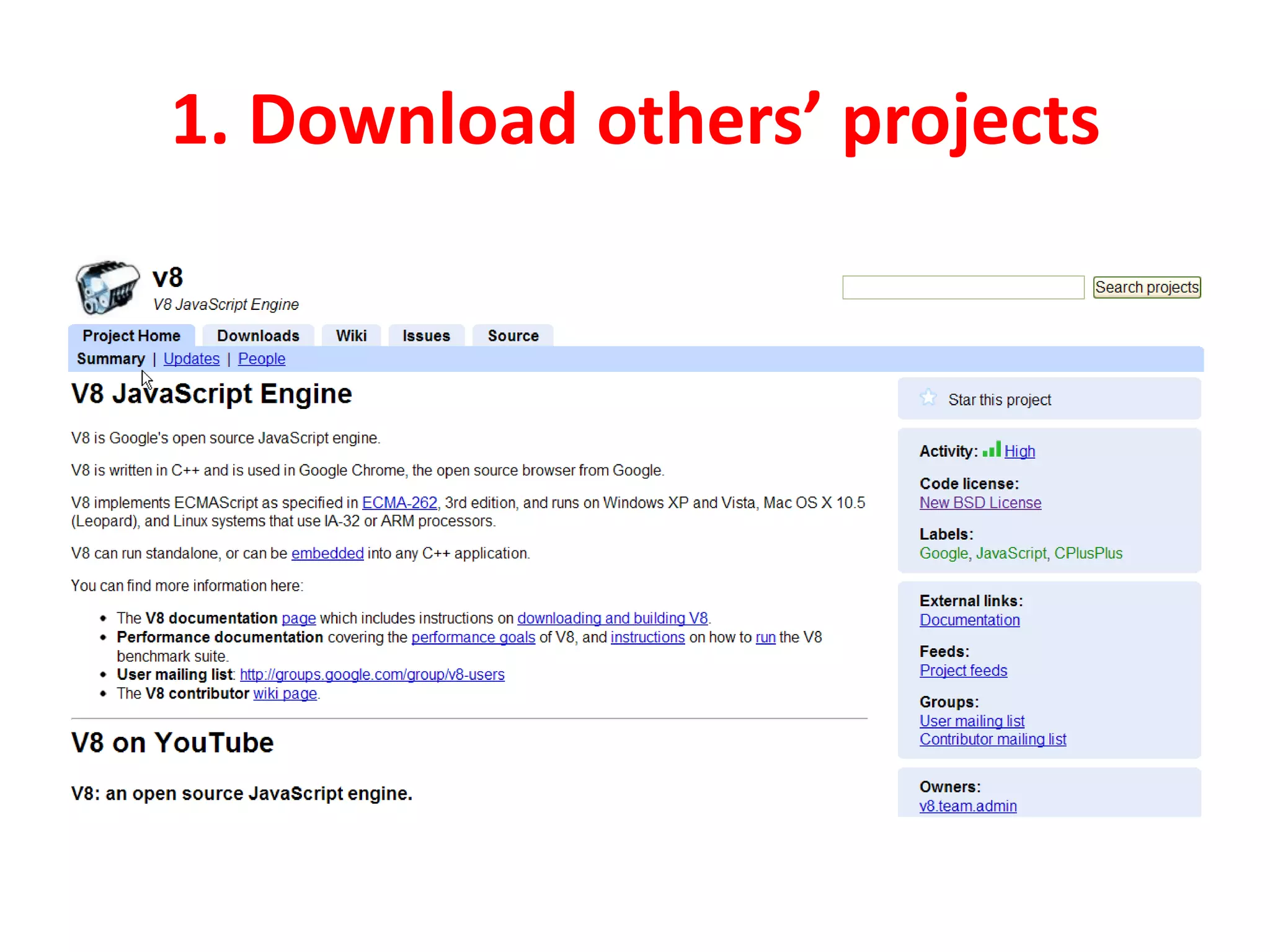 1. Download others’ projects