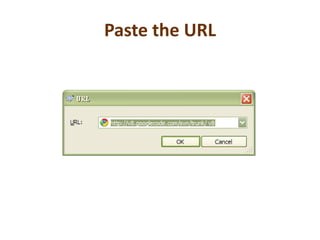 Paste the URL