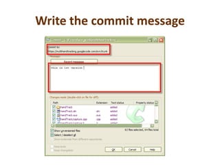 Write the commit message
