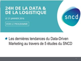 1
Les dernières tendances du Data-Driven
Marketing au travers de 5 études du SNCD
 