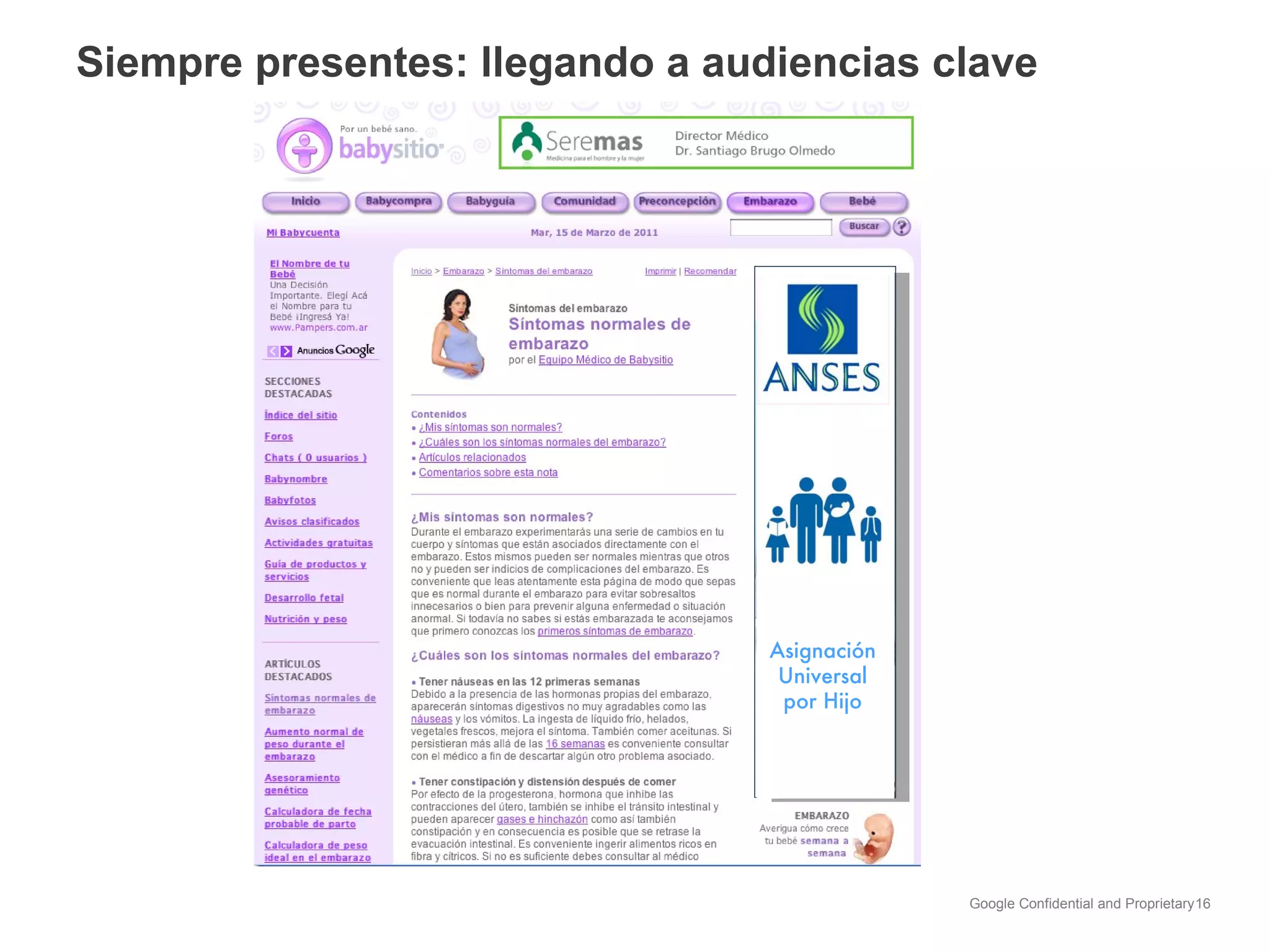 Siempre presentes: llegando a audiencias clave   Asignación Universal por Hijo 