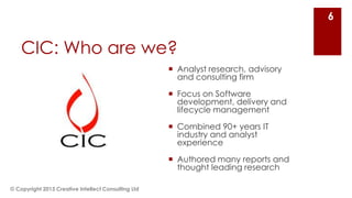 Cic Software Versioning: It's more than just for software | PPTX