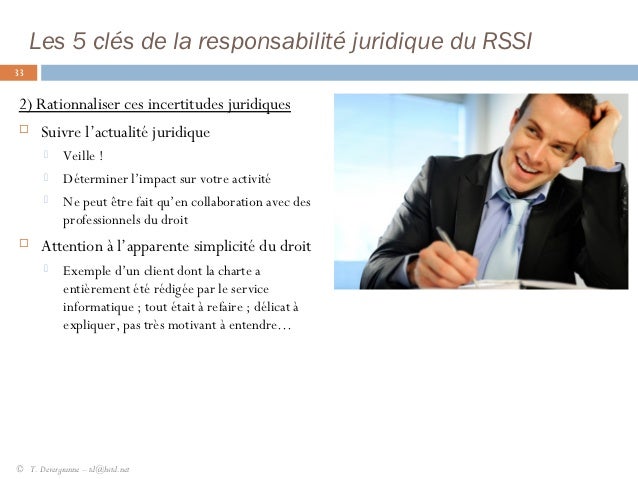 Les 5 clés de la responsabilité juridique du RSSI