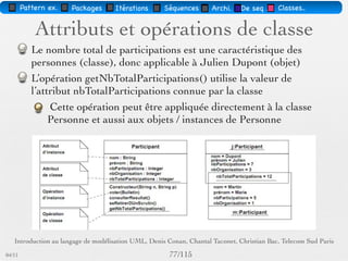Pattern méta.   Packages   Itérations   Séquences   Archi.   Classes.   BD.


                               Anti-Patterns
         Blob ou la
        classe Dieu




03/11                                        71 /88
 