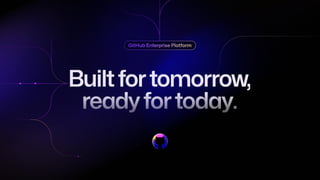 Versnel innovatie met GitHub Enterprise - Rick Smit GitHub