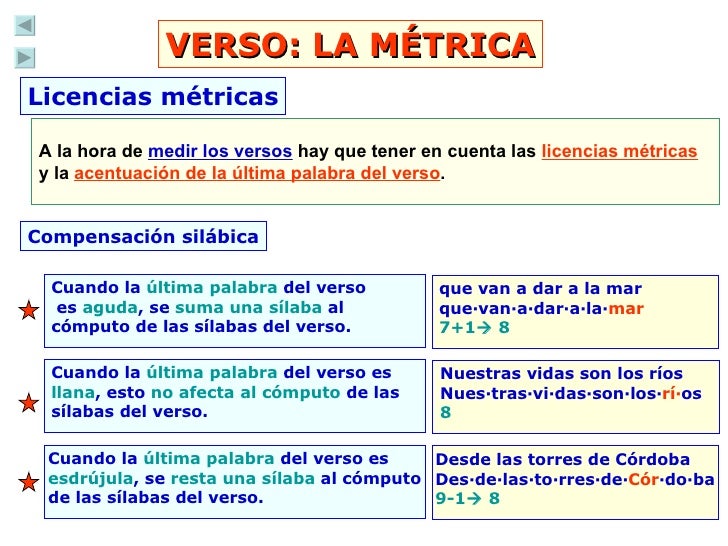 El verso y sus características