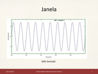 Janela 
10Hz Senoidal 
22/11/2014 Universidade Federal do Rio de Janeiro 7 
 