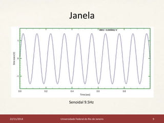 Janela 
Senoidal 9.5Hz 
22/11/2014 Universidade Federal do Rio de Janeiro 9 
 