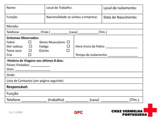 Se tiver sintomas de gripe :Permanecer em casa;