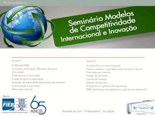 Seminário Modelos de Competitividade Internacional e Inovação