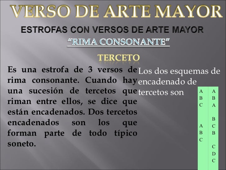 VERSOS DE ARTE MENOR Y MAYOR