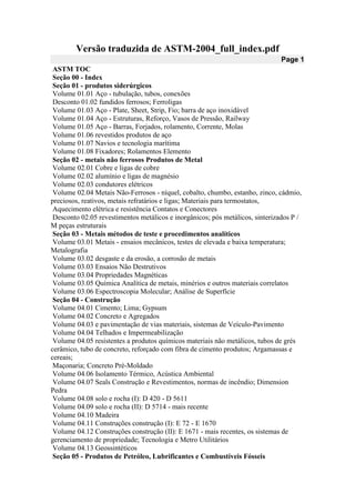 Versão traduzida de astm 2004 full-index | PDF