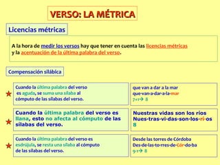 Verso y métrica 1º eso | PPT