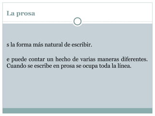 Forma Prosa Verso Y Prosa | PPT