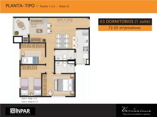 Veríssimo: Apartamentos 1, 2 e 3 dormitórios no Partenon