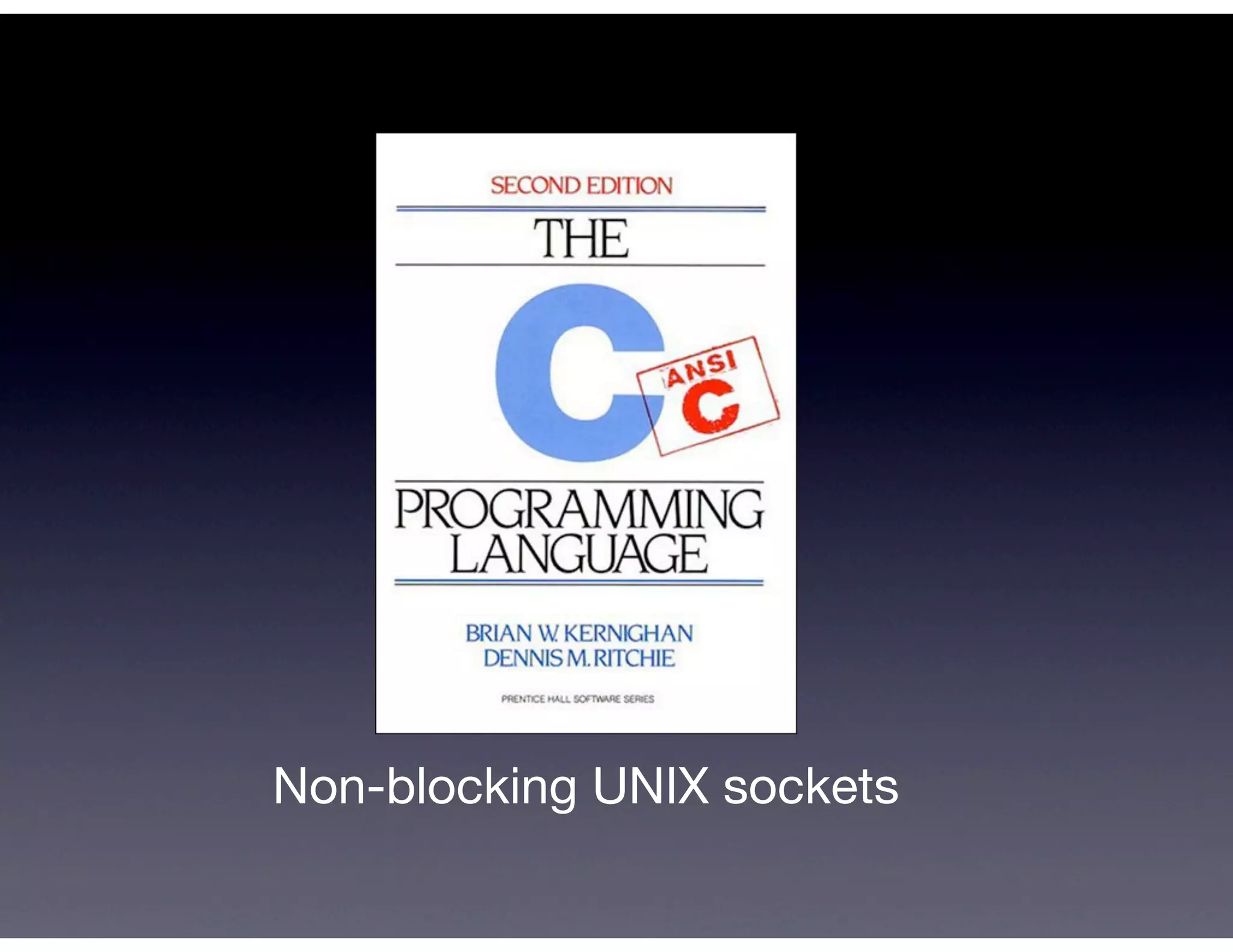 Non-blocking UNIX sockets
 