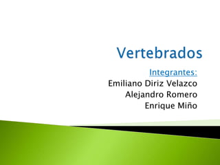 Integrantes:
Emiliano Diriz Velazco
Alejandro Romero
Enrique Miño
 
