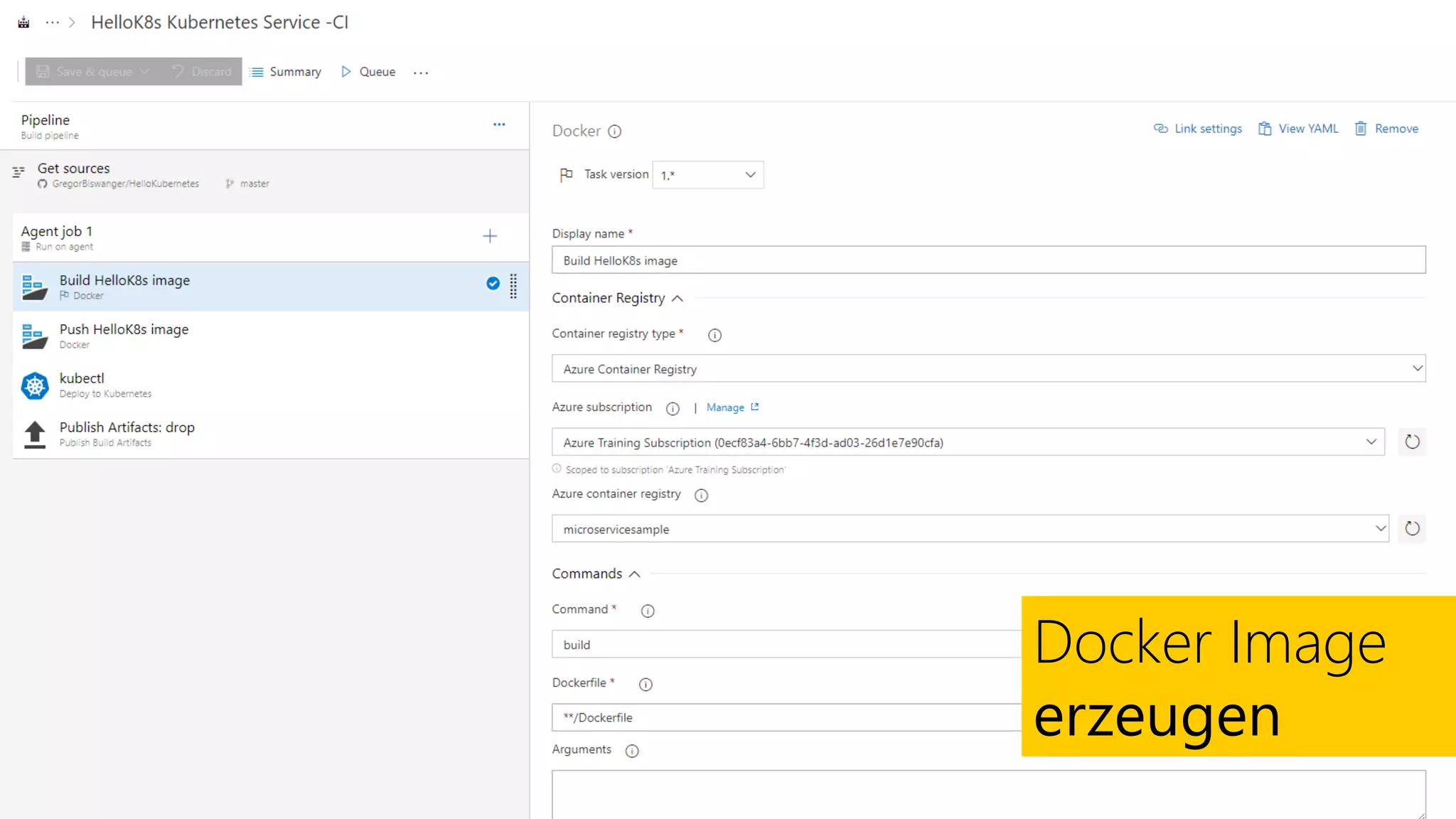 Docker Image
erzeugen
 