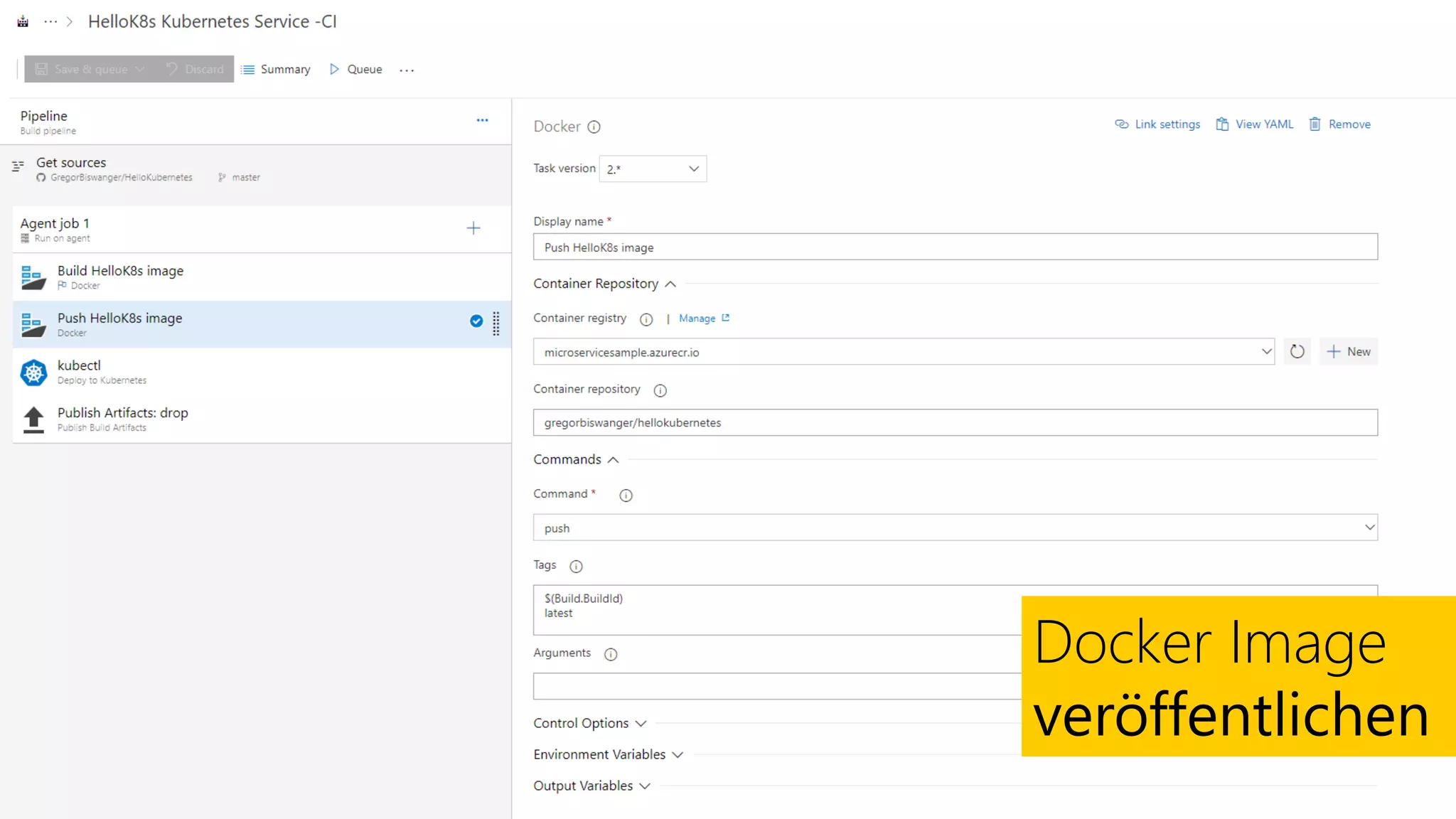 Docker Image
veröffentlichen
 