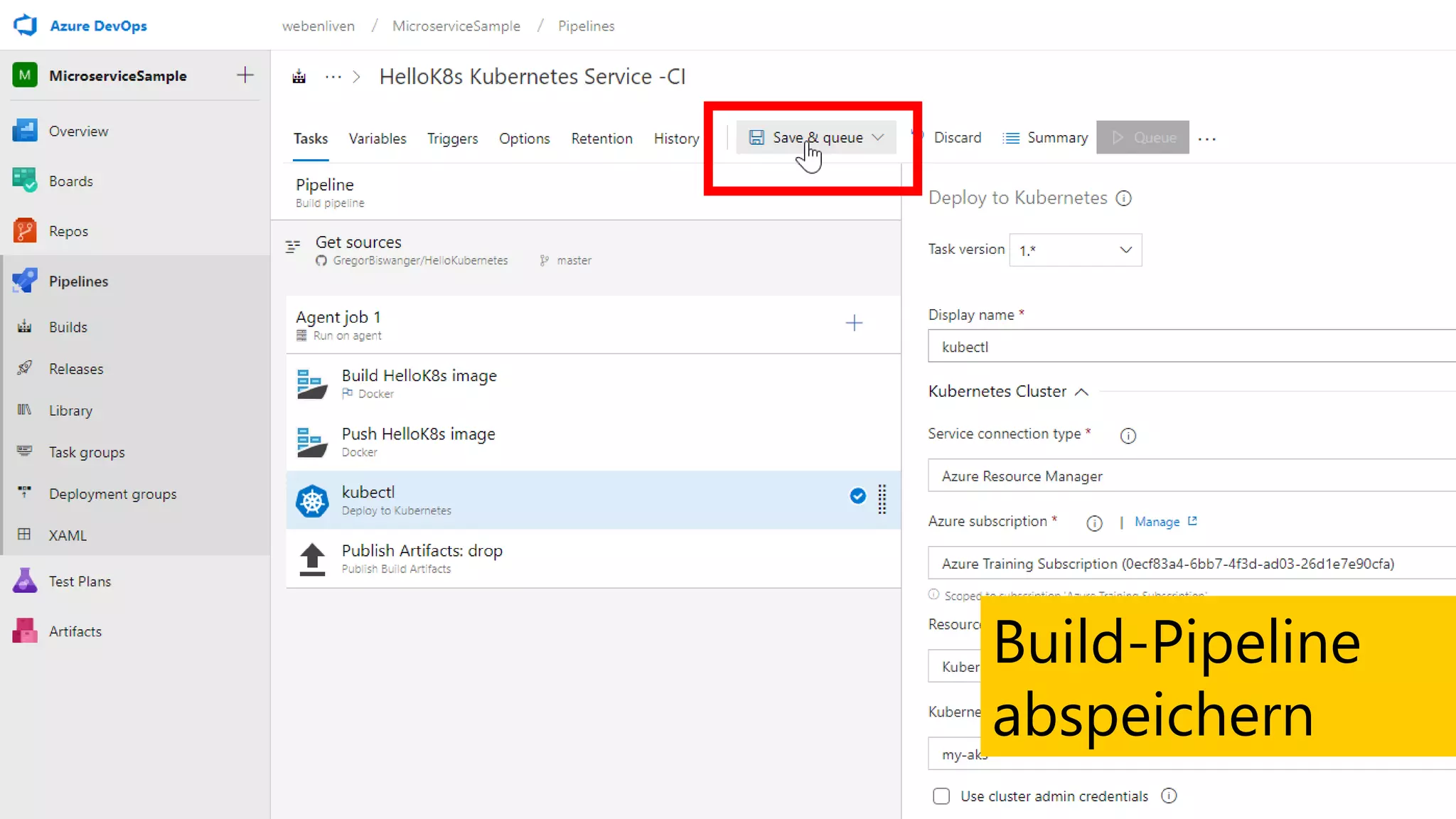 Build-Pipeline
abspeichern
 