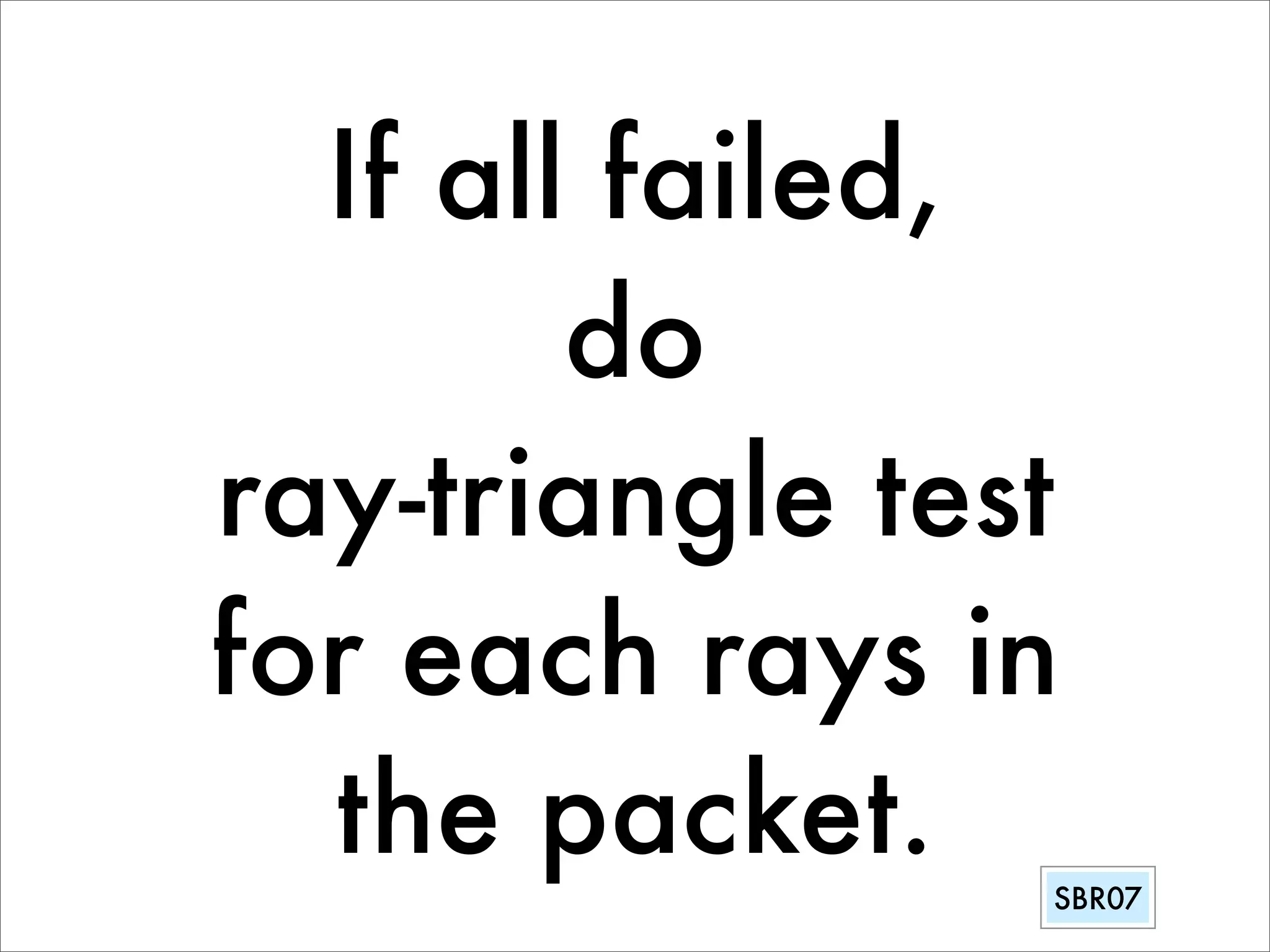 Vertex Culling illustration at SBR07