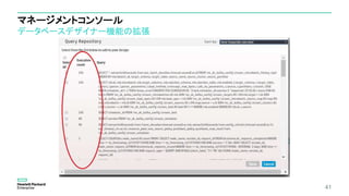 マネージメントコンソール
データベースデザイナー機能の拡張
41
 