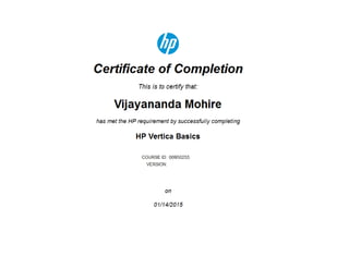 HP Vertica basics
