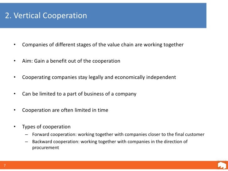 Vertical and horizontal cooperation in a Supply Chain