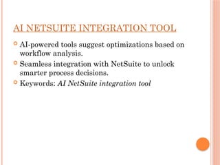NetSuite Process Analytics: Optimize Operations with Data | PPTX