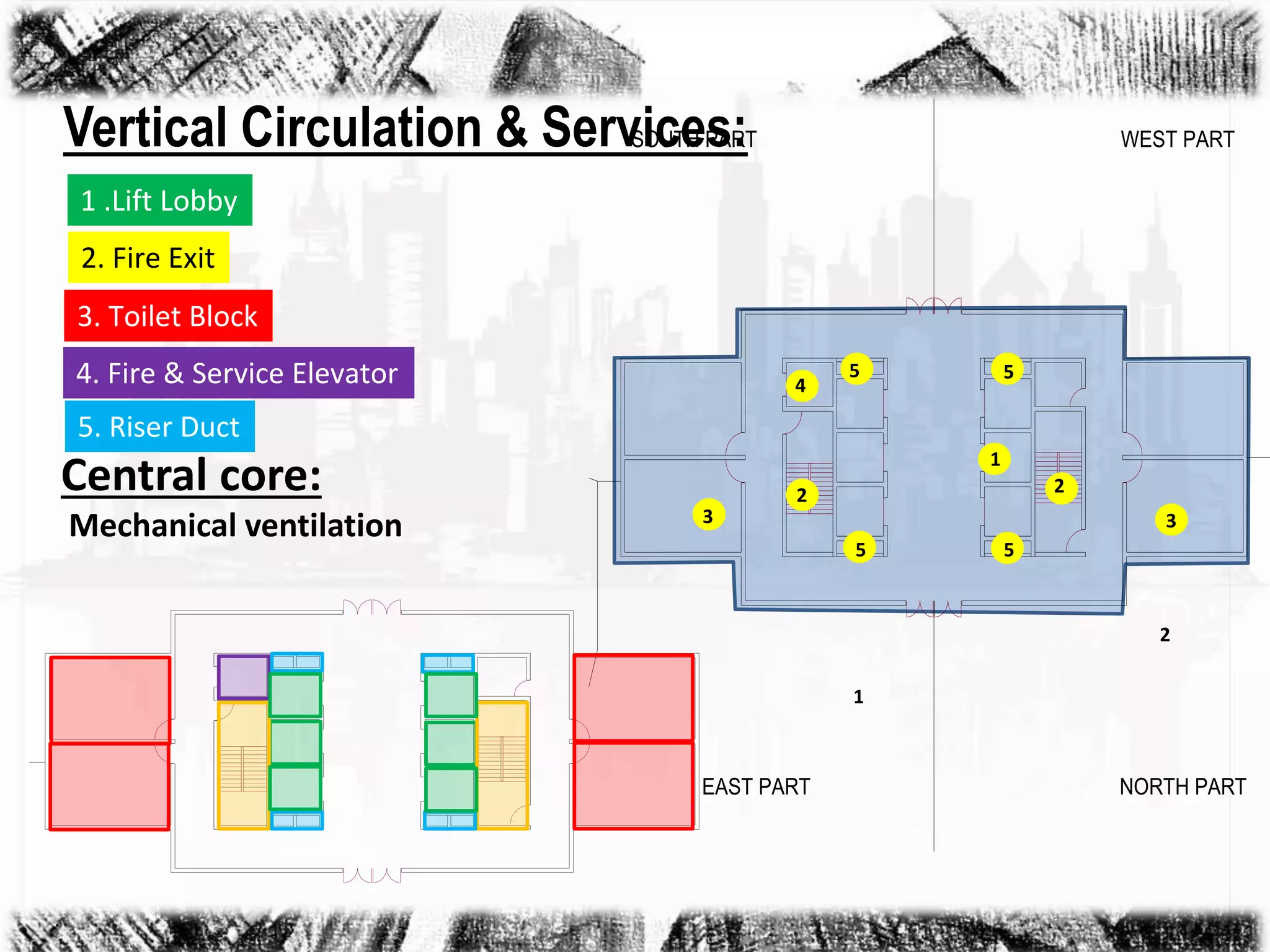 Vertical Circulation and Services of Highrise | PPTX