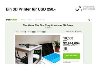 Ein 3D Printer für USD 250.-"
 