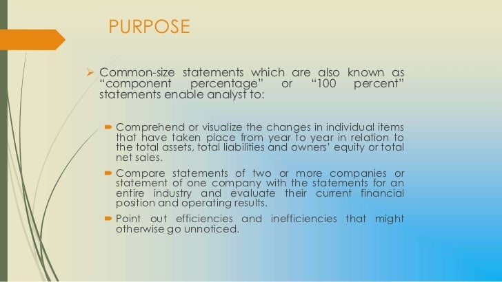 Vertical Common Size Balance Sheet