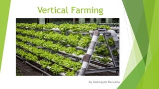 Vertical Farming
-By Abdulqadir Nulwalla
 