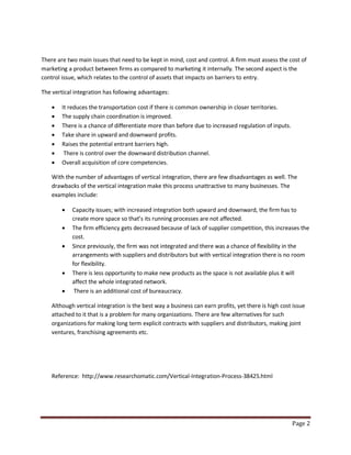 Backward Integration Concept | PDF | Mergers and Acquisitions ...