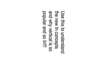 Use this to understand the new In concepts and why vertical is so popular and so In!!! 