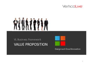 VL Business Framework
VALUE PROPOSITION
                        Design-Led Cloud Innovation




                                                      1
 
