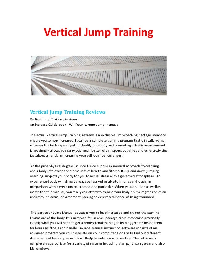 Vertical Jump Training Program