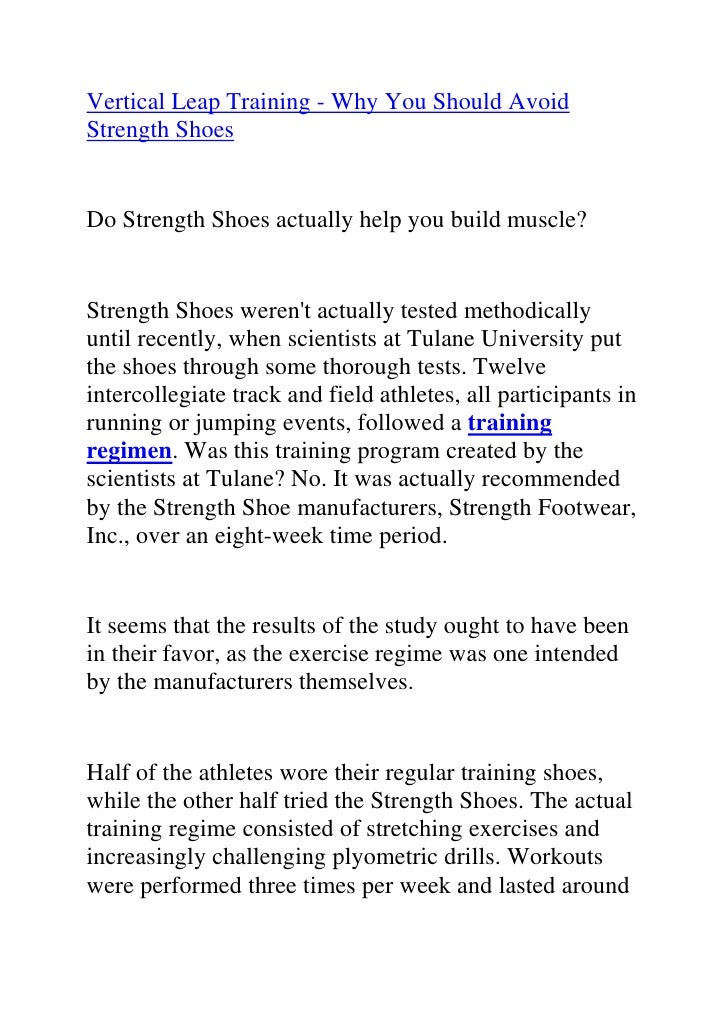 strength shoes for jumping