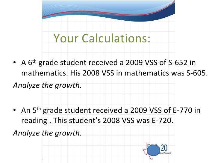 Vertical Scale Scores