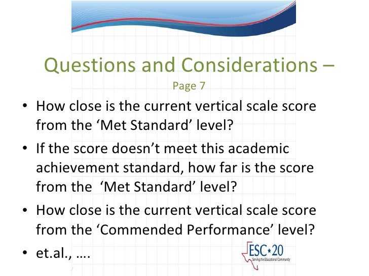 Vertical Scale Scores