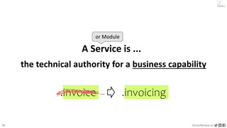 32 VictorRentea.ro
a training by
A Service is ...
the technical authority for a business capability
or Module
.invoice .invoicing
 